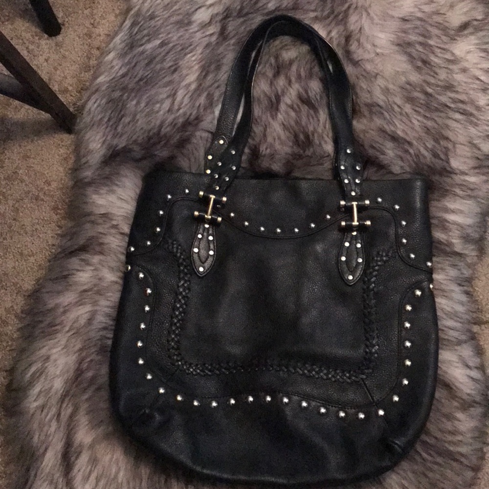 VIA SPIGA Black Leather Handbag
